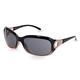 Ted Baker BRITTA Sunglasses, Rectangular Graduated Lens, Black and Rose with 100% UV Protection, Signature Case Included