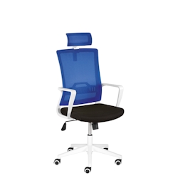Mayer Sitzmöbel, Drehstuhl mit Kopfstütze 2377, Blau/Schwarz, 2377_502 Image