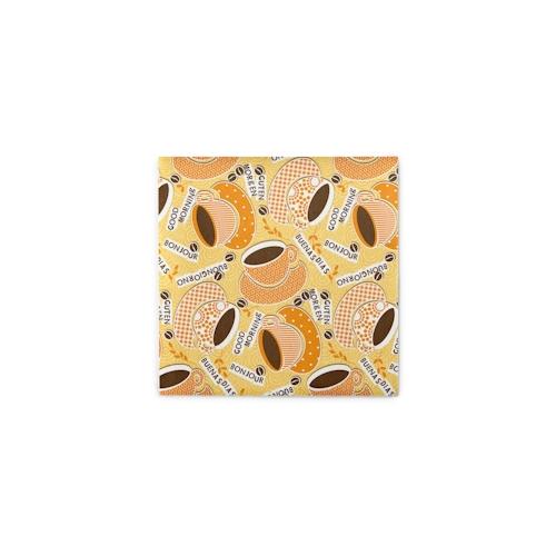 Sovie HORECA Serviette Kaffee Ole in Gelb-Orange aus Linclass® Airlaid 40 x 40 cm, 50 Stück – Kaffee Tasse