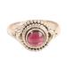 Gemstone Moon,'Garnet and Sterling Silver Cocktail Ring from India'