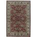 Gray/Red 73 x 0.25 in Indoor Area Rug - Bokara Rug Co, Inc. Trinity Hand-Knotted High-Quality Red & Ivory Area Rug Wool, | 73 W x 0.25 D in | Wayfair