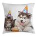 East Urban Home Happy Birthday Indoor/Outdoor 36" Throw Pillow Cover Polyester | 36 H x 36 W x 0.1 D in | Wayfair 10841EE59246414FB555F48F700612B5