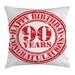 East Urban Home 90th Birthday Indoor/Outdoor 26" Throw Pillow Cover Polyester | 26 H x 26 W x 0.1 D in | Wayfair 3E2F67D2BAA1493EA70D25B24DF3E1BE