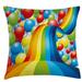 East Urban Home Happy Birthday Indoor/Outdoor 36" Throw Pillow Cover Polyester | 36 H x 36 W x 0.1 D in | Wayfair AFEFD22E6F57408EB3886873076E7748