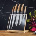 Laguiole Evolution Expression Olive Wood 6 Piece Knife Block Set Stainless Steel in Brown/Gray | Wayfair 10300026