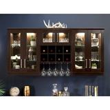 NewAge Products Home Bar 21" Shaker Style 9 Piece Cabinet Set w/ Display Storage & Display Shelf Wood in Brown | 85 H x 21 D in | Wayfair 62457