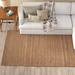 White 108 x 0.5 in Area Rug - Bay Isle Home™ Elderton Hand-Knotted Flatweave Natural Area Rug Jute & Sisal | 108 W x 0.5 D in | Wayfair