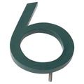 Montague Metal Products Inc. 12 in. Floating Mount House Number Metal in Green | 12 H x 9 W x 0.38 D in | Wayfair MHN-12-F-HG1-6