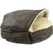 Snoozer Pet Products Cozy Cave Luxury Hooded Pet Bed Polyester in Black/Brown | 8 H x 45 W x 45 D in | Wayfair 87473