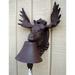 Millwood Pines Vickie New Cast Iron Moose Elk Antlers Dinner Bell Metal | 9 H x 8 W x 1 D in | Wayfair 4C565B61300D410CAA51298BB716C828