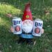Exhart Country Life Duel-Wielding Drinks Two Can Timmy Gnome Garden Statue, 13 Inch Resin/Plastic | 13 H x 10 W x 5 D in | Wayfair 11817-RS