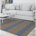 Blue/Orange 108 x 0.08 in Area Rug - Ivy Bronx Fenster Power Loom Blue/Yellow/Orange Rug Polyester | 108 W x 0.08 D in | Wayfair