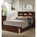 Red Barrel Studio® Bornstein Storage Platform Bed Wood in Brown/Red | 52 H x 74 W x 86 D in | Wayfair BM168599