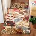 Brown/White 72 x 0.63 in Area Rug - World Menagerie Arber Floral Handmade Tufted Wool Multicolor Area Rug Wool | 72 W x 0.63 D in | Wayfair