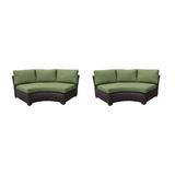 kathy ireland Homes & Gardens River Brook Curved Armless Sofa 2 Per Box Patio Chair kathy ireland Homes & Gardens by TK Classics | Wayfair