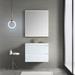 Orren Ellis Fahriye LED Lighted 29" Wall-Mounted Single Bathroom Vanity Set w/ Mirror Glass/Plastic | 27.25 H x 30 W x 17.87 D in | Wayfair