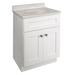 Ebern Designs Frits Brookings Shaker 25" Single Bathroom Vanity Set Wood/Marble in White | 35.63 H x 25 W x 19 D in | Wayfair