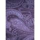 Blue/Indigo 60 x 0.35 in Indoor Area Rug - East Urban Home Paisley Blue/Light Violet Area Rug Polyester/Wool | 60 W x 0.35 D in | Wayfair