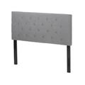 Winston Porter Odessa Full/Queen Metal Panel Headboard Upholstered/Metal/Polyester in Gray | 51 H x 62.5 W x 4 D in | Wayfair