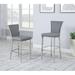 Rosdorf Park Mandeville Bar & Counter Stool Upholstered/Leather/Metal/Faux leather in Gray | 44 H x 16.5 W x 22.5 D in | Wayfair