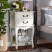 August Grove® Harbert 2 Drawer Nightstand Wood in Brown/White | 31.1 H x 18.9 W x 13.78 D in | Wayfair 17087CD683004762843E7D59110FBC04