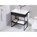 Brayden Studio® Iduna 32" Single Bathroom Vanity Set Ceramic/Metal in Black | 35 H x 32.25 W x 18.13 D in | Wayfair