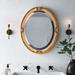 Astoria Grand Valrie Oval Traditional Beveled Accent Mirror Wood in Brown | 38 H x 26 W x 1 D in | Wayfair AA0A66F0FAFF4F559D76974E5A37BAB1