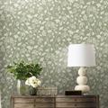 York Wallcoverings Gingko Trail 27' L x 27" W 3D Embossed Wallpaper Roll Vinyl in Green/White | 27 W in | Wayfair NA0574