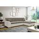 DOMO. Collection Treviso Ecksofa, Sofa in L-Form, Polsterecke, grau/weiß, 267x178x83 cm