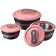 Pinnacle Insulated Casserole Dishes with Lid 3 pc Set - 2.5/1.4/0.9 litre Hot Pot Food Warmer/Cooler - Thermal Soup/Salad Serving Dishes with Lids - Stainless Steel Hot Food Container Gift Set for Mum