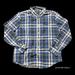 American Eagle Outfitters Shirts | Ae Men's Button Down Plaid Classic Fit | Color: Blue/White | Size: L