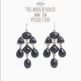 Torrid Jewelry | Black Shimmer & Silver-Tone Chandelier Earrings | Color: Black/Gray | Size: Os