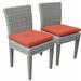Latitude Run® Saralyn Patio Dining Side Chair w/ Cushion Wicker/Rattan in Gray | 36 H x 21 W x 18 D in | Wayfair D9A4F7ADF2F54FA1BDCA8C8164BA23BA