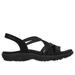 Skechers Women's Reggae Slim - Simply Stretch Sandals | Size 11.0 | Black | Textile/Synthetic | Vegan | Machine Washable