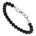 Montblanc BR Wrap Me Onyx Beads Small Carabiner Bangle 68 12382868 Brand, One Size, Metal, No Gemstone, one size, Metal, No Gemstone