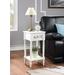 French Country Khloe Deluxe Accent Table in White - Convenience Concepts 6052245W
