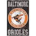 Baltimore Orioles 11'' x 19'' Heritage Distressed Logo Sign