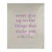 East Urban Home Polyester Handwritten Joy & Perseverance Quote Tapestry Polyester in Indigo | 59 H x 50 W in | Wayfair