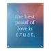 East Urban Home Polyester Handwritten Love & Trust Quote Tapestry Polyester in White/Blue | 36 H x 26 W in | Wayfair