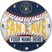 WinCraft Milwaukee Brewers Personalized 14'' Round Wall Clock