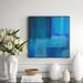 Casa Fine Arts Whispers Of Teal & Blue - Floater Frame Painting on Canvas in Black | 45 H x 45 W x 2 D in | Wayfair 33536-01