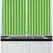 East Urban Home Abstract Green Monochrome Geometric Pattern w/ Diagonal Square Check Kitchen Curtain Polyester | 39 H x 55 W x 2.5 D in | Wayfair