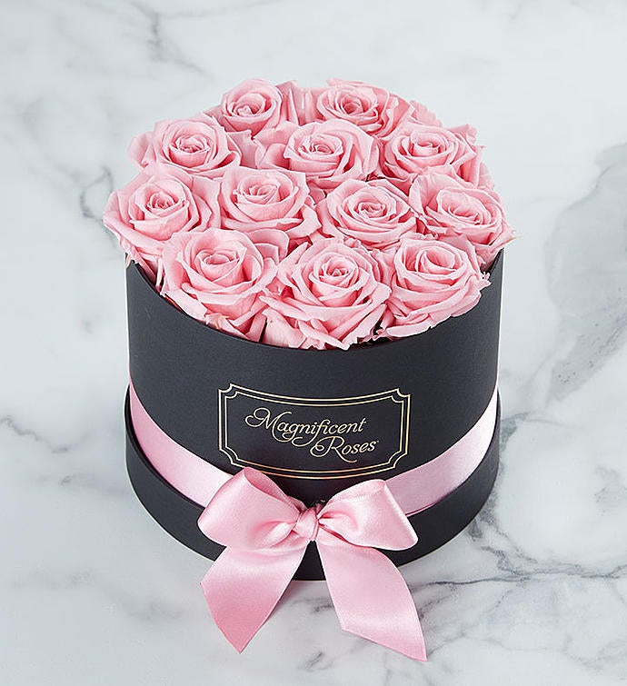 1-800-Flowers Flower Delivery Magnificent Preserved Roses Classic Pink | 100% Satisfaction Guaranteed