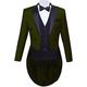 Leader of the Beauty Slim fit Tailcoat Groom Suits Notched Lapel Men Jacket Wedding Tuxedos 36 chest/30waist Green
