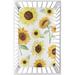 Sweet Jojo Designs Sunflower Mini Fitted Crib Sheet in Brown/Gray/Green | 5 H x 24 W x 38 D in | Wayfair MiniSheet-Sunflower-PRT