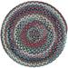 Blue/Red 102 x 0.625 in Area Rug - August Grove® Charissa Hand-Braided Wool Blue/Red Area Rug Microfiber/Wool | 102 W x 0.625 D in | Wayfair