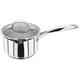 Stellar 7000 S704D Stainless Steel Draining Saucepan with Glass Lid 14cm 800ml, Induction Ready, Oven Safe, Dishwasher Safe