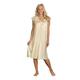 Shadowline Women's Silhouette 40 Inch Short Cap Sleeve Waltz Gown - beige - Medium