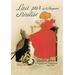 Buyenlarge Lait pur de la Vingeanne Sterilise by Theophile Alexandre Steinlen Vintage Advertisement in Black/Red/Yellow | Wayfair