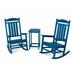 POLYWOOD® Presidential Rocker 3-Piece Set Plastic in Blue | Outdoor Furniture | Wayfair PWS139-1-PB